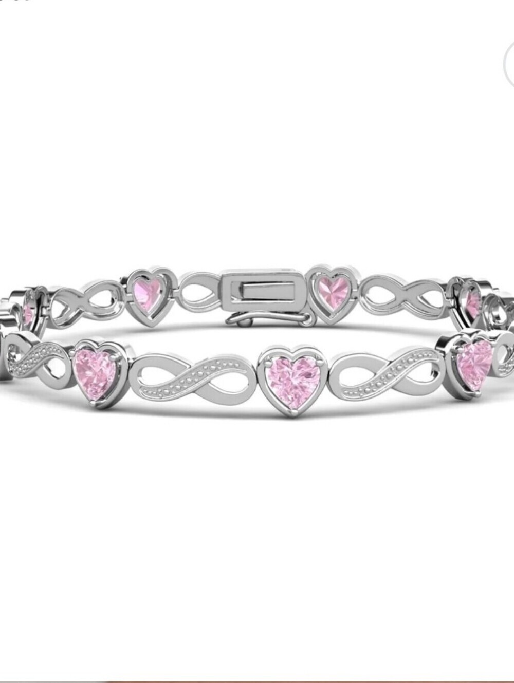 Pink Heart & Infinity Bracelet